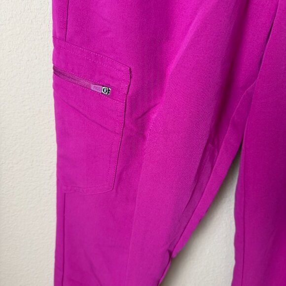 FIGS Technical Collection Hot Pink Joggers Scrubs Bottoms Pants Size Small - Picture 4 of 10